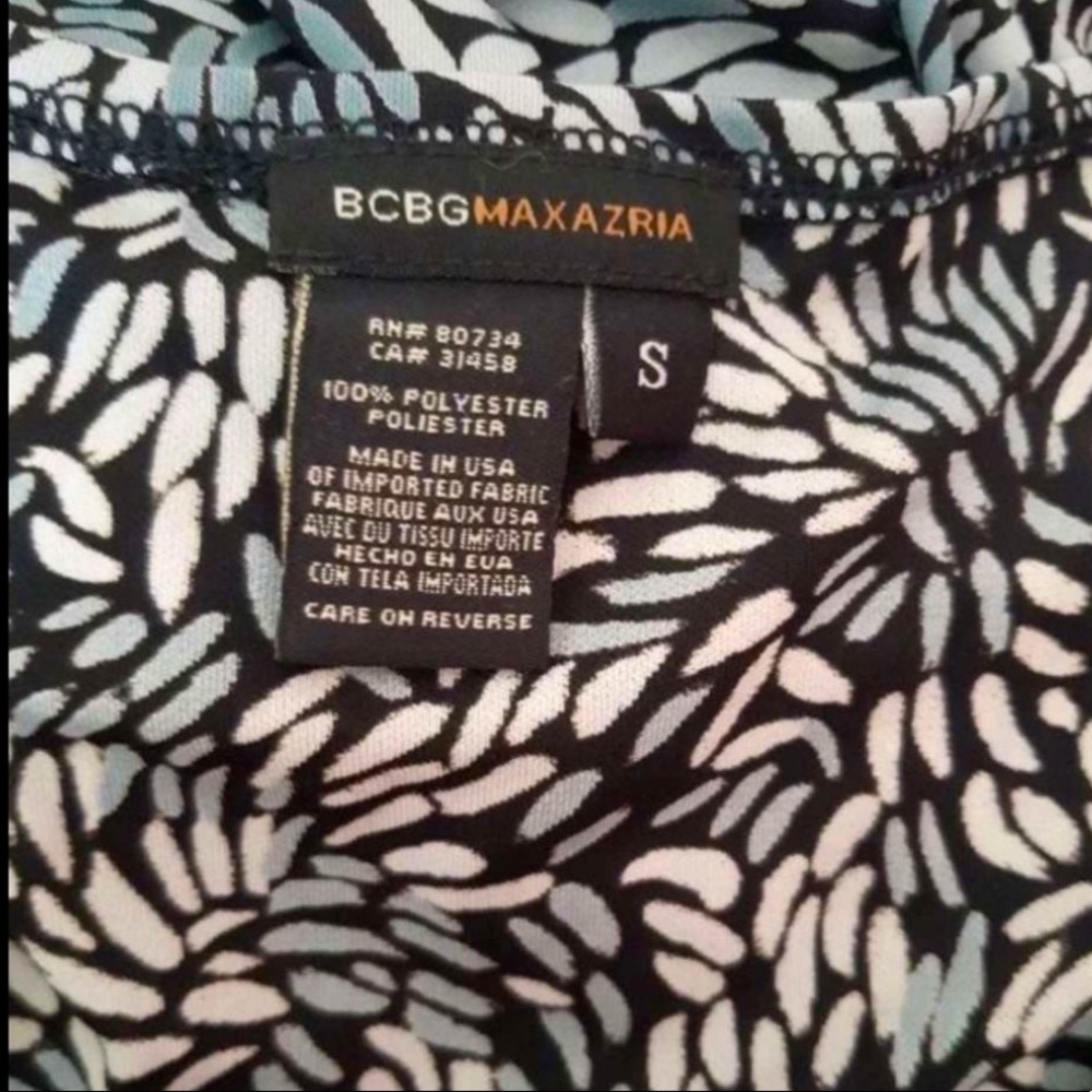 Bcbg Maxazria Blue Gray Patterned Wrap Dress,Size… - image 6